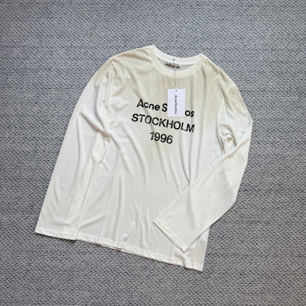 Acne White Long Sleeve Tee